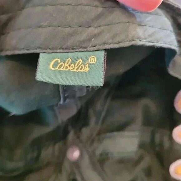 Cabela's Men's Hunter Green Canvas w Logo Embroidered Adj Baseball Cap - Picture 8 of 8